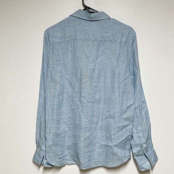 New Vineyard Vines Spread Collar Striped Linen Shirt Mens XS - Picture 3 of 5